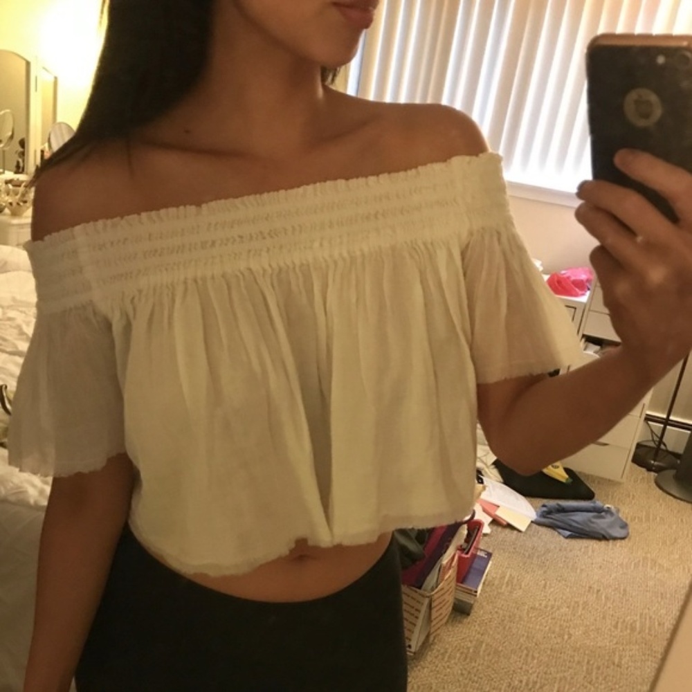Free People XS Off the Shoulder Sleeve Blouse